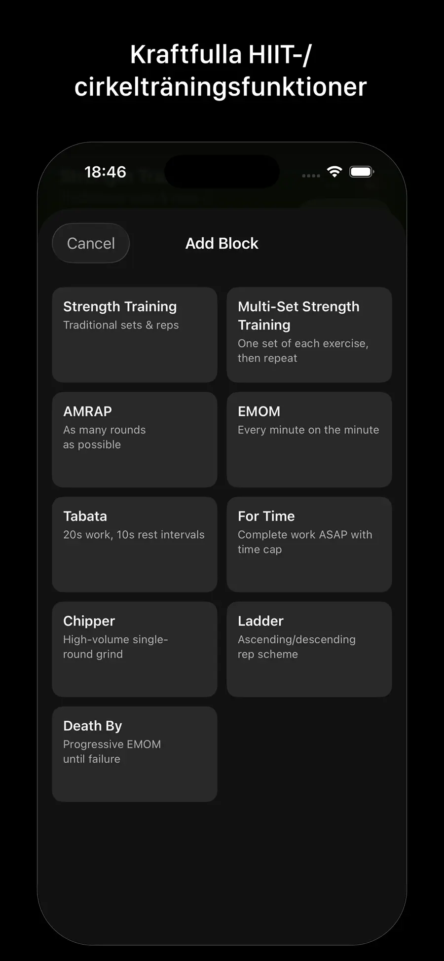 HIIT- och cirkelträning: AMRAP, EMOM, Tabata, For Time med flera